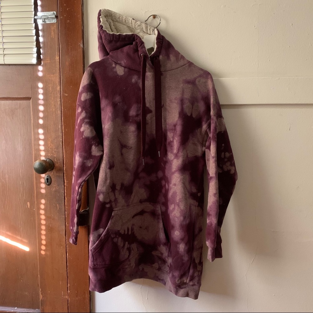 HAND DYED bleach dye oversized sweatshirt